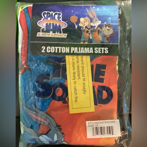 LOONEY TUNES SPACE JAM PJ SET - Picture 2 of 3